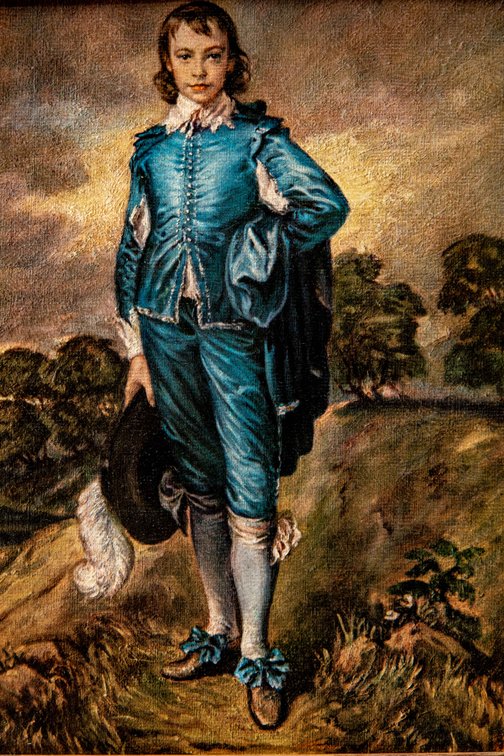 Blue Boy by Gainsborough- Framed Litho on Board