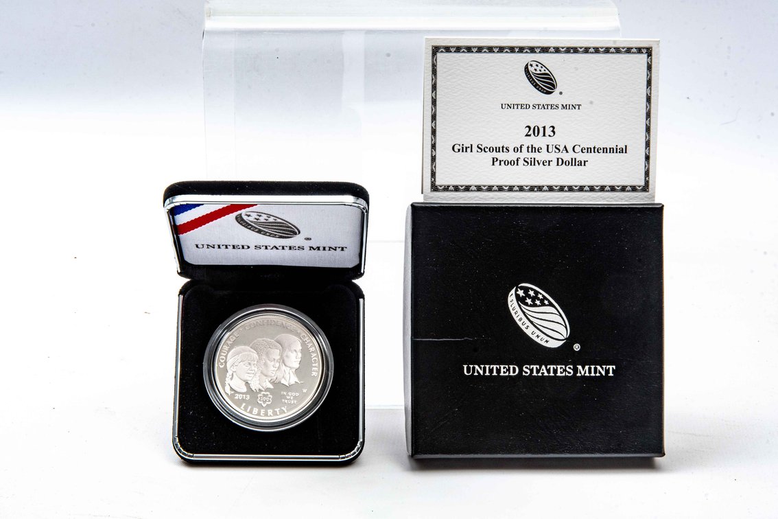 2013- Girl Scouts Proof Silver Dollar