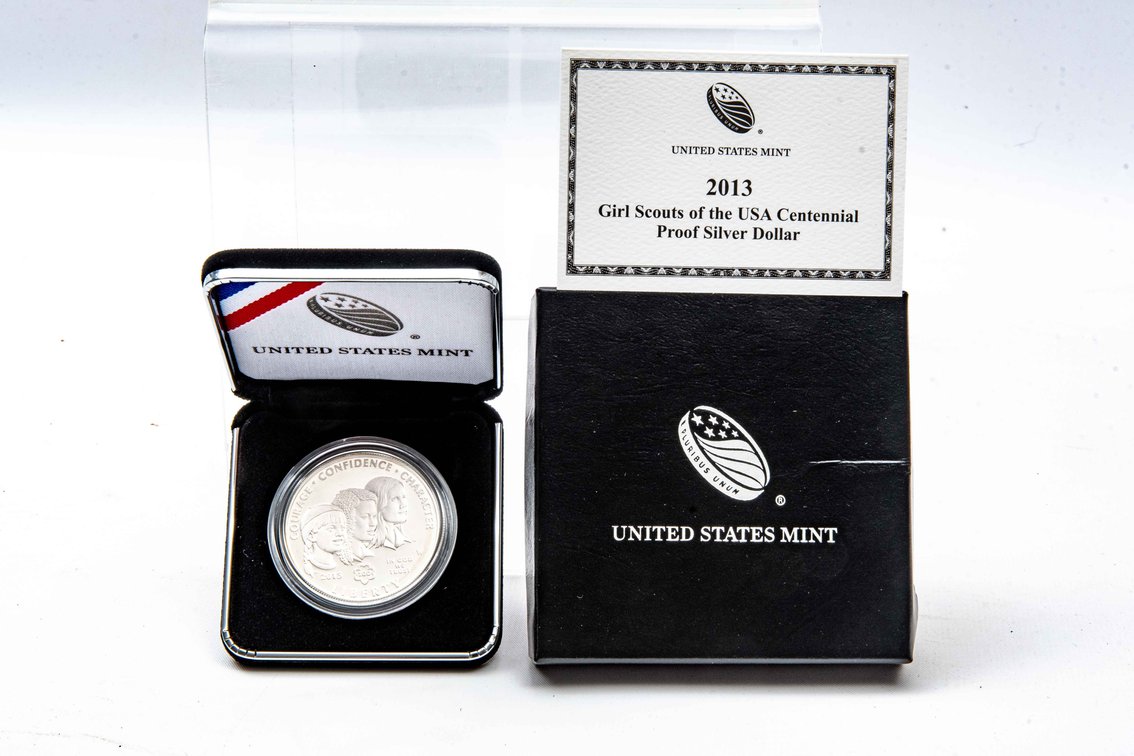 2013- Girl Scouts Proof Silver Dollar