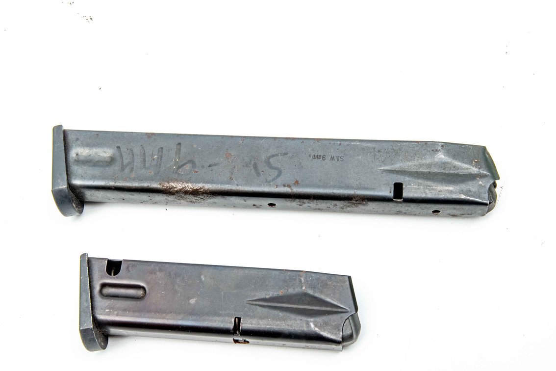Berretta 92 15 Round Mag & S&W Extended Mag -9mm-