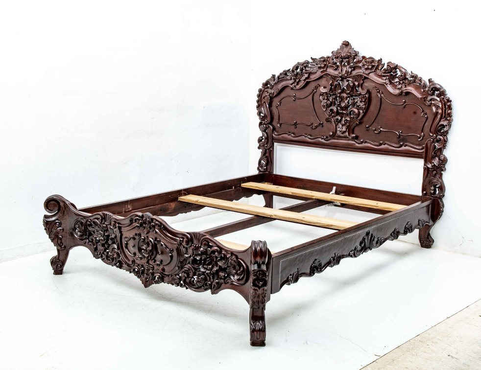 Mahogany Queen Bed- Baroque