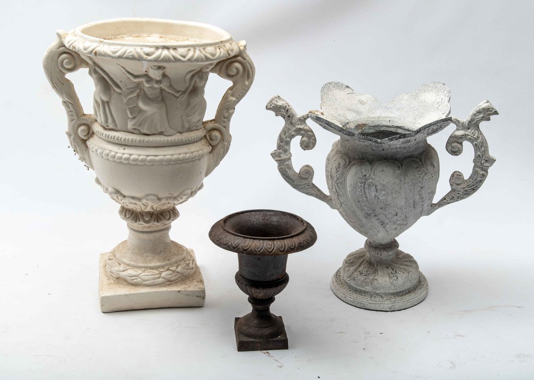 3 Small Garden Urn Planters