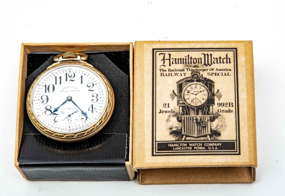 Hamilton Railway Special 21j Pocket Watch IOB