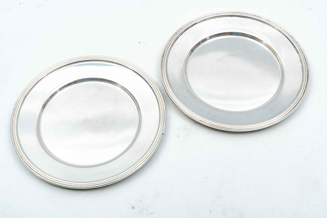 2 N.S. Co. Sterling Bread & Butter Plates