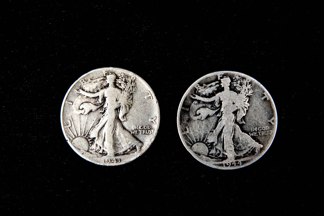 Walking Liberty Halves- 1941 & 1944