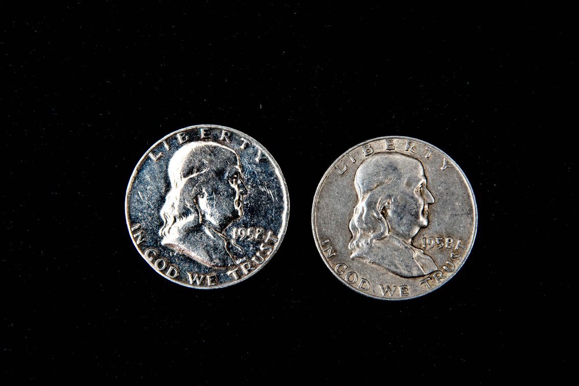 Franklin Halves- 1952D & 1958D