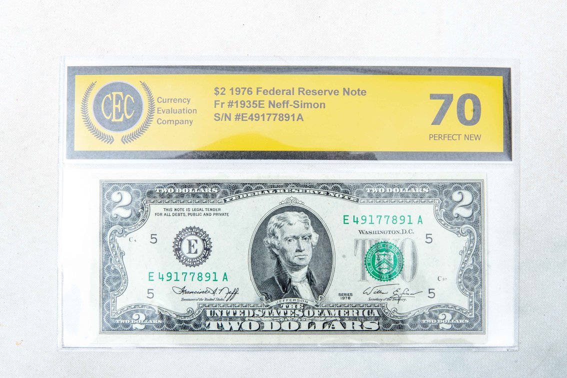 US $2 Bill- Series 1976