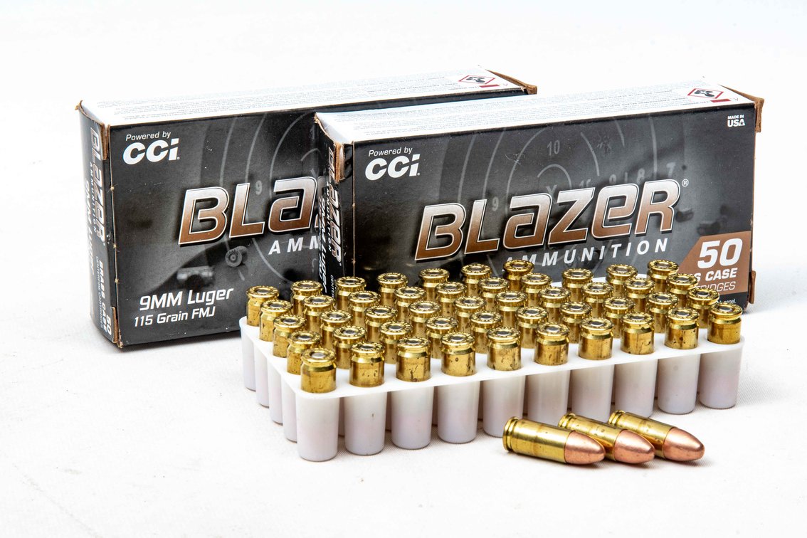 2 Boxes 9mm Luger Blazer Brass 115gr. FMJ