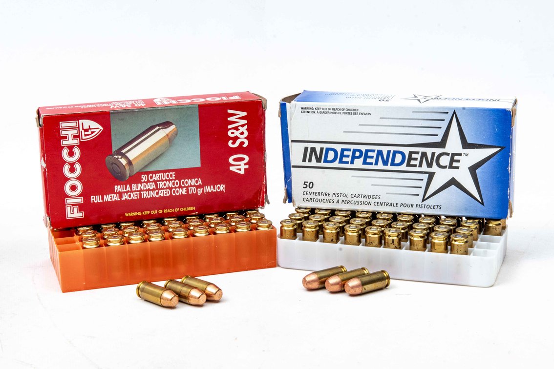 2 Boxes 40 S&W Fiocchi & Independence (100 Rnds)