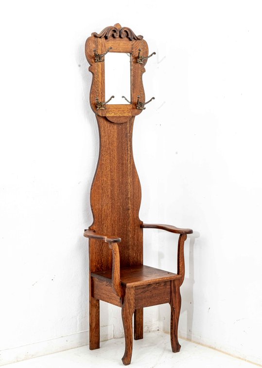 Quarter Sawn Oak Hall Tree