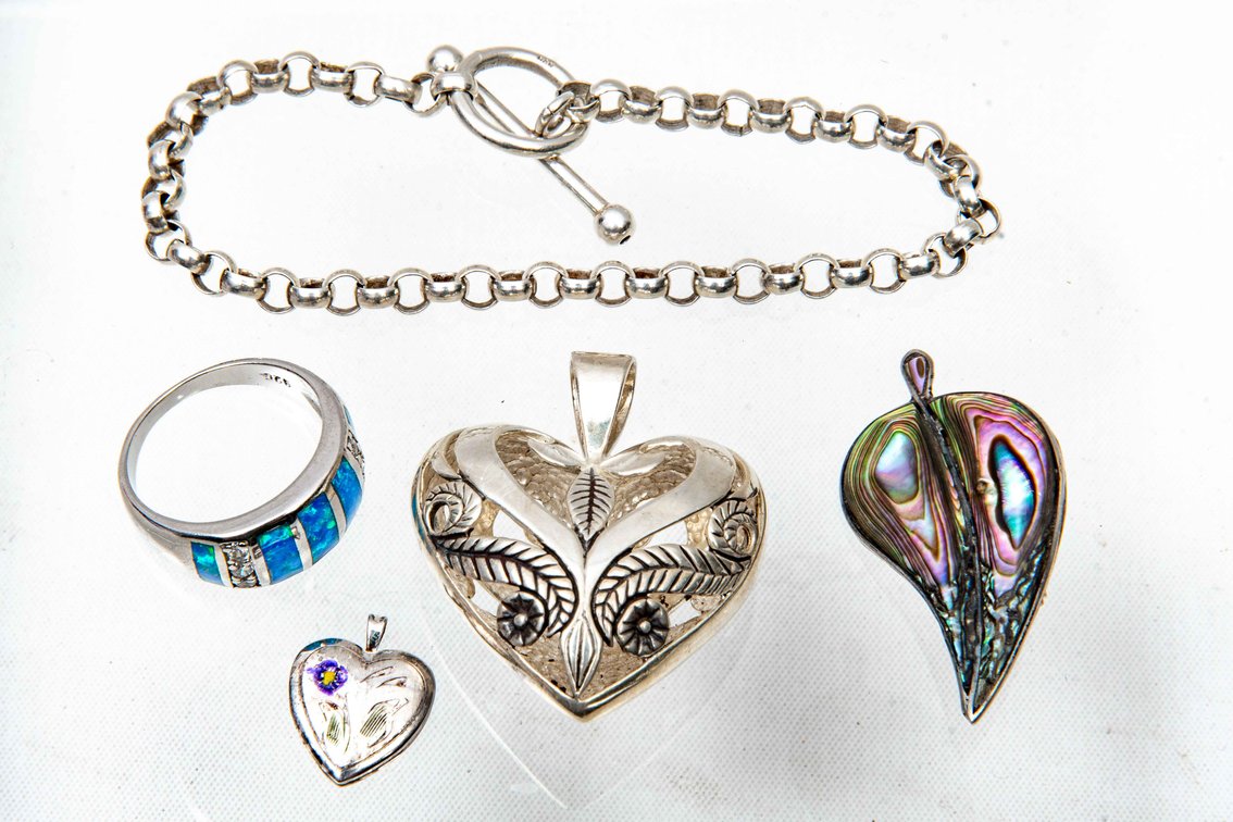 Sterling Pendants, Ring, Bracelet & Brooch