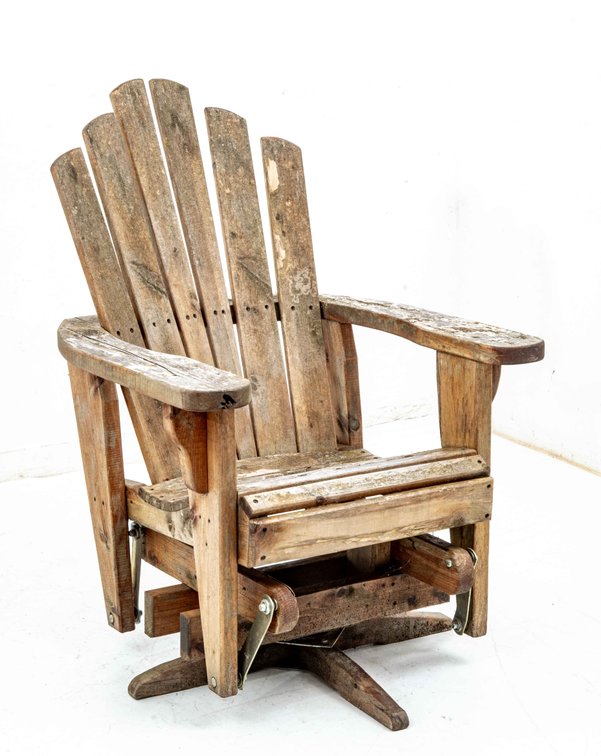Unique Adirondack Style Swivel Platform Rocker