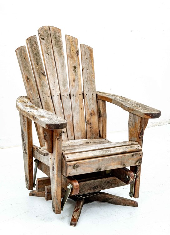 Unique Adirondack Style Swivel Platform Rocker