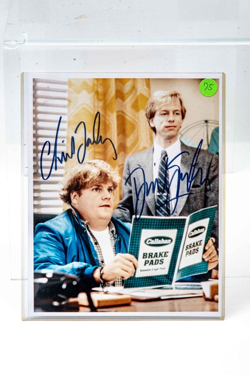 Chris Farley & David Spade signed 8 x10 with COA