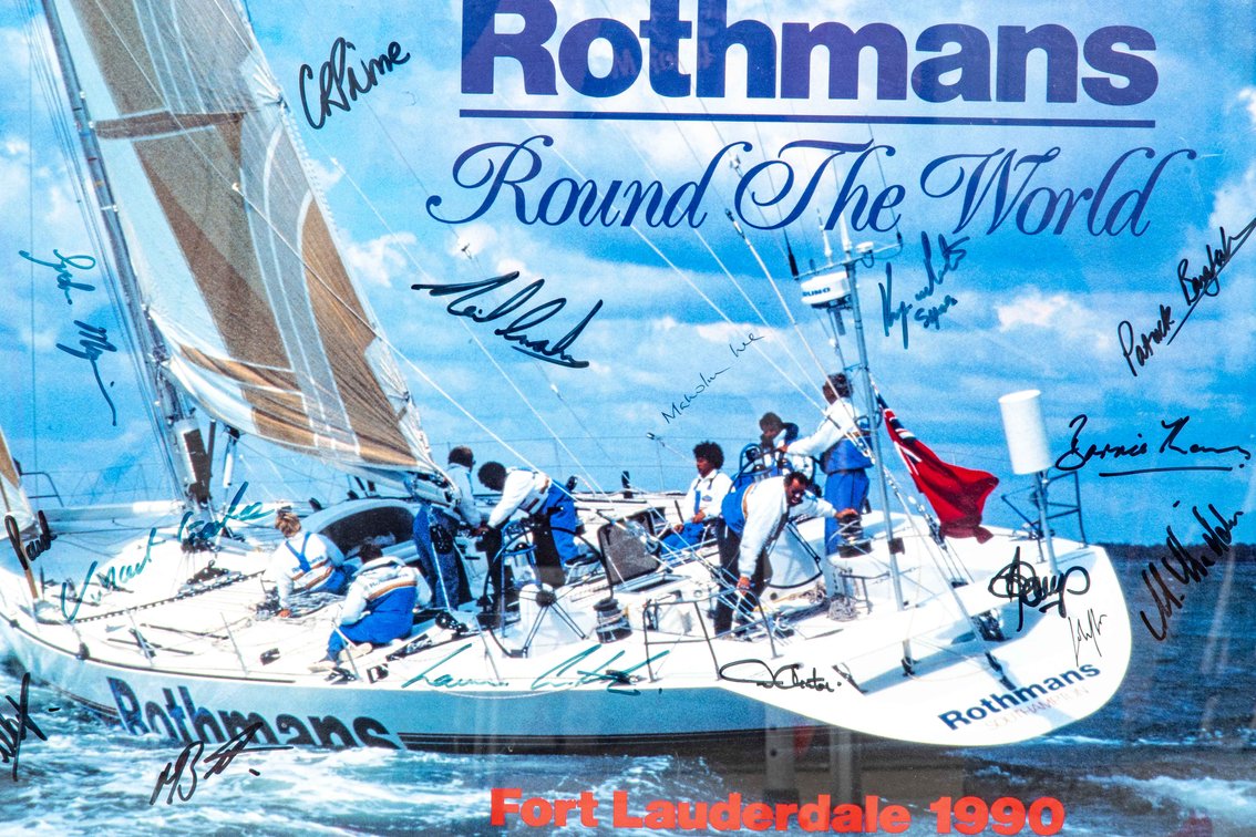 Crew Signed Photo from 1990 Rothman's Yacht