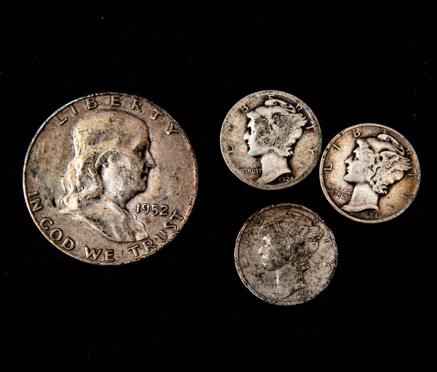 Franklin Silver Half & Silver Mercury Dimes