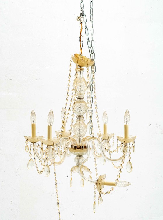 Diamond-Patterned Chandelier