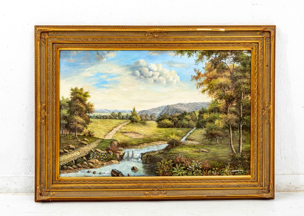 Original Oil River Landscape Painting