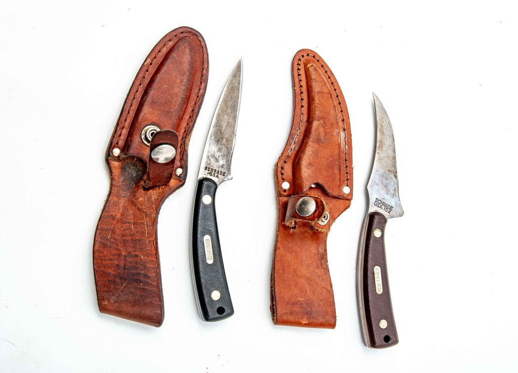 2 Schrade Fixed Blades- Sharpfinger & Skinner