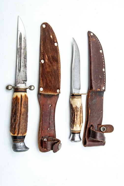 2 Hunting Fixed Blades- Kissing Crane / Cutmann
