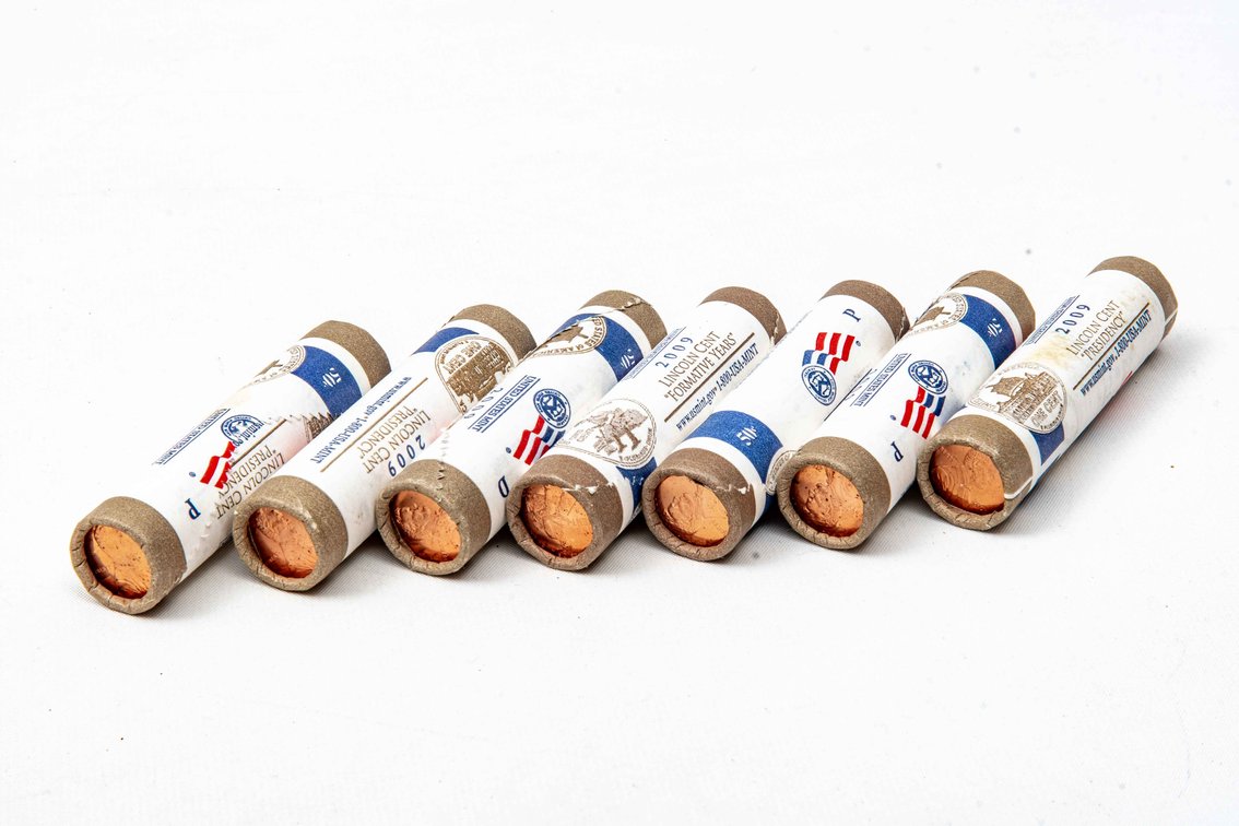 7 Rolls of 2009 Uncirculated Lincoln Pennies
