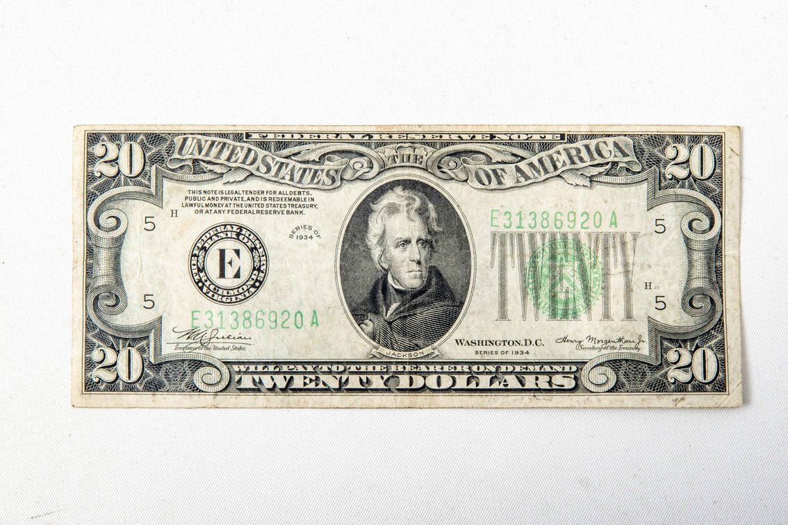 1934 Series Green Seal US $20 Note