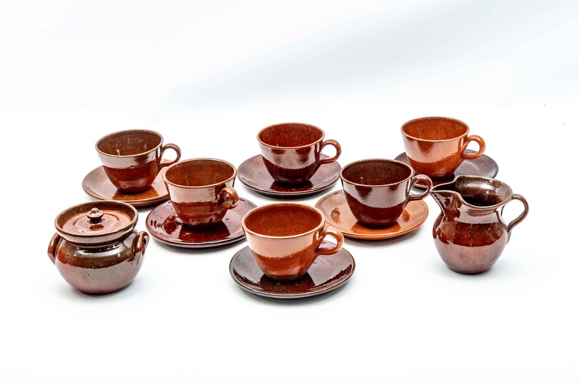 Master Potter Ben Owen Sr Mugs, Saucers, Sugar ++