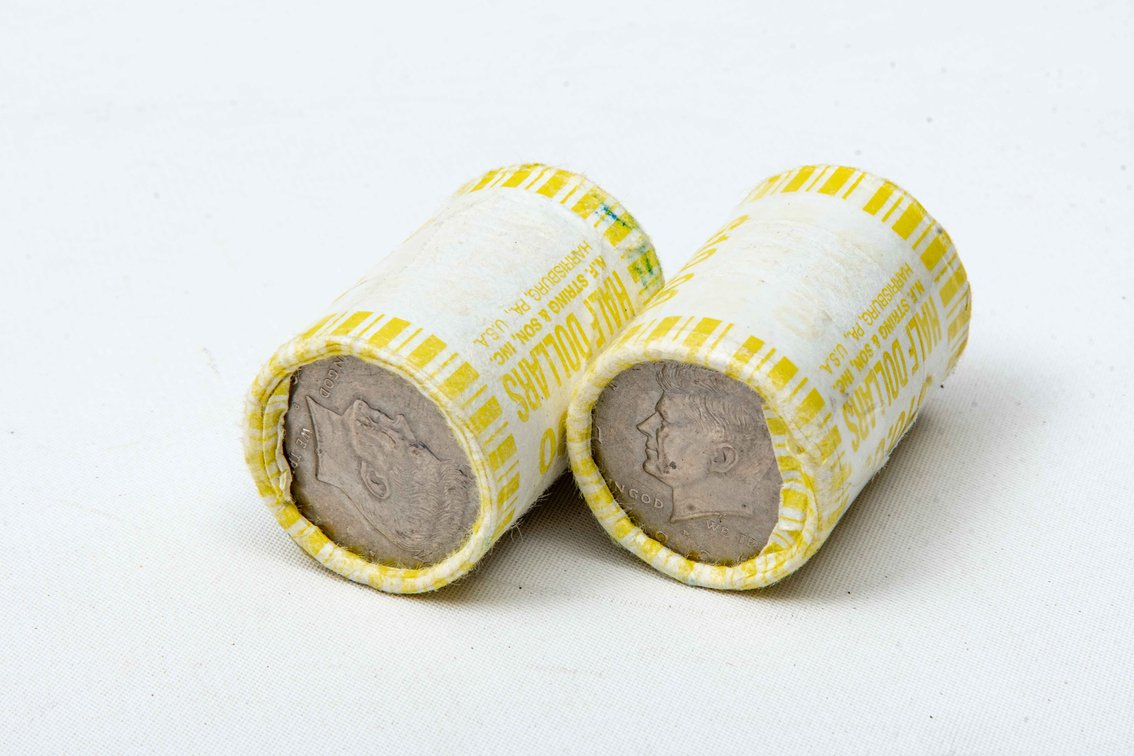 2 x $10 Rolls of Kennedy Half Dollars
