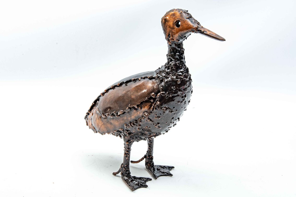Recycled Metal Art Made by Zimbabwe Artisans- Duck