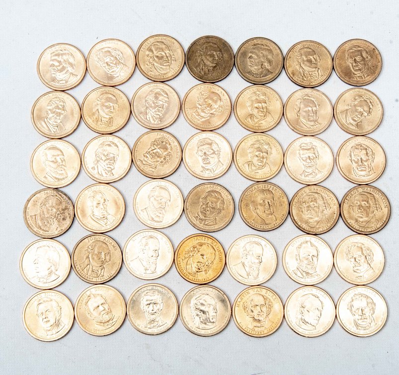 42 x Presidential $1 Coins
