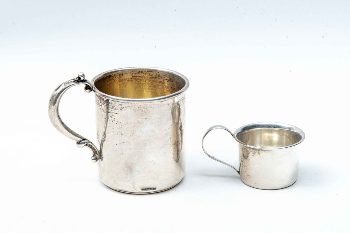 2 Children's Sterling Mugs- 86.2 Grams