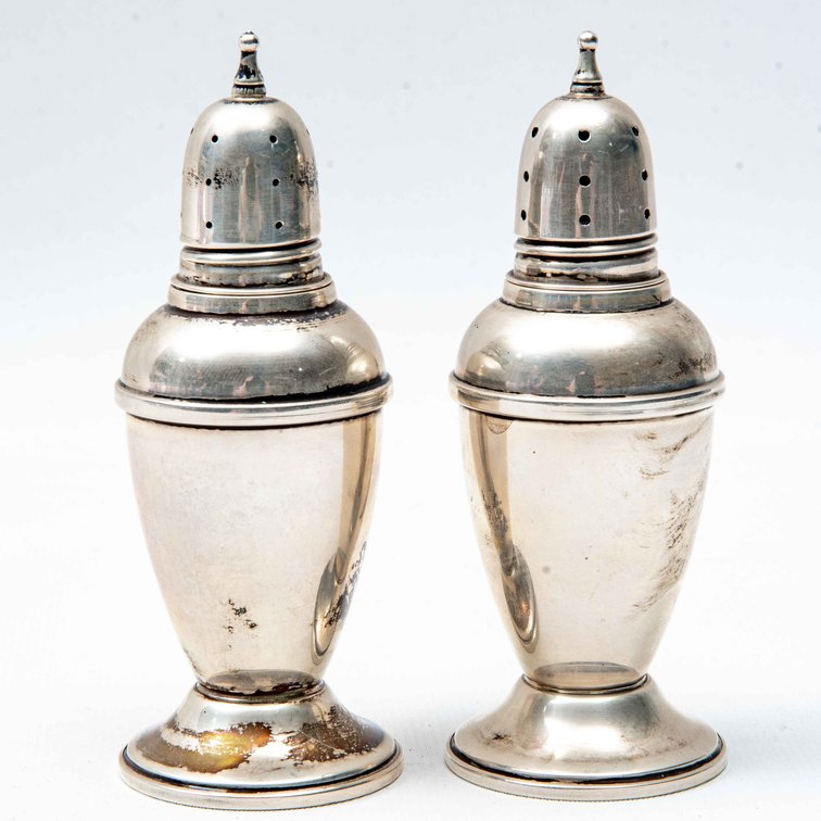 Pair of Sterling Weighted Salt/ Pepper Shakers