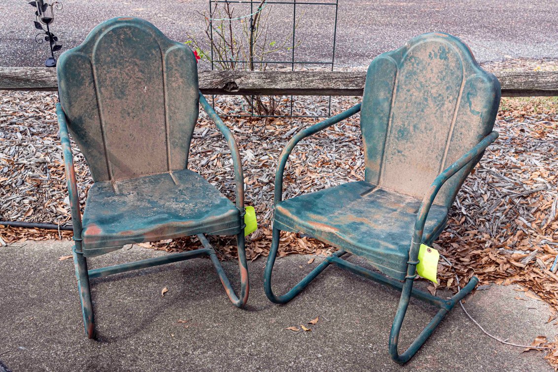 Pair of Metal Outdoor Chairs