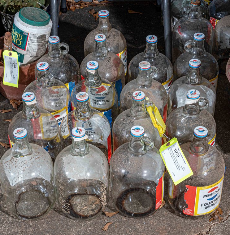 17 Pepsi Fountain Syrup-1 Gal. Glass Bottles