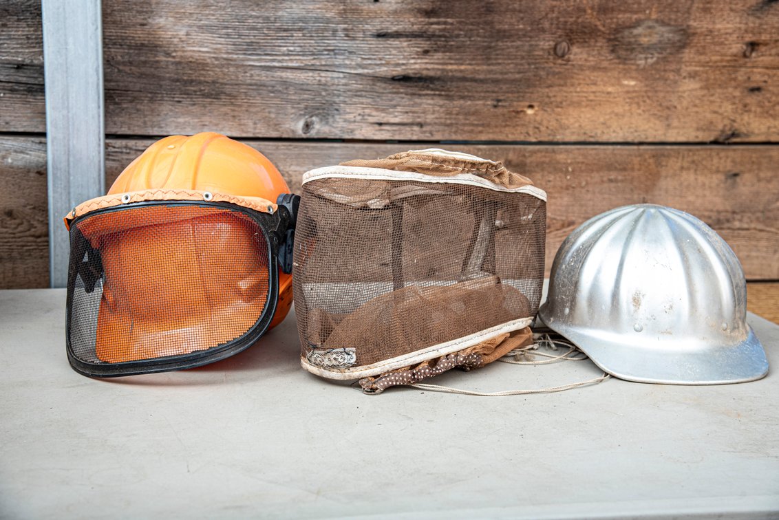 Hard Hats, Bee Keeping Mask & Chainsaw Face Shield