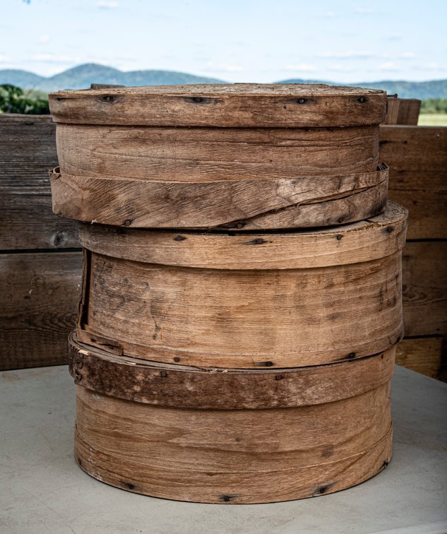 3 Dry Measure Bins- Wood