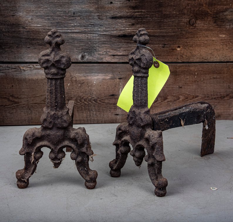 Cast Iron Andirons