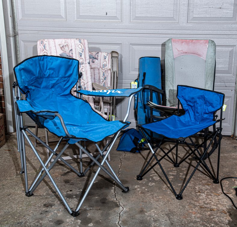 Five Folding Chairs