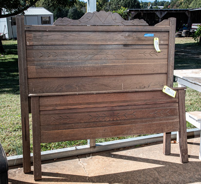 Chip Carved Headboard & Footboard