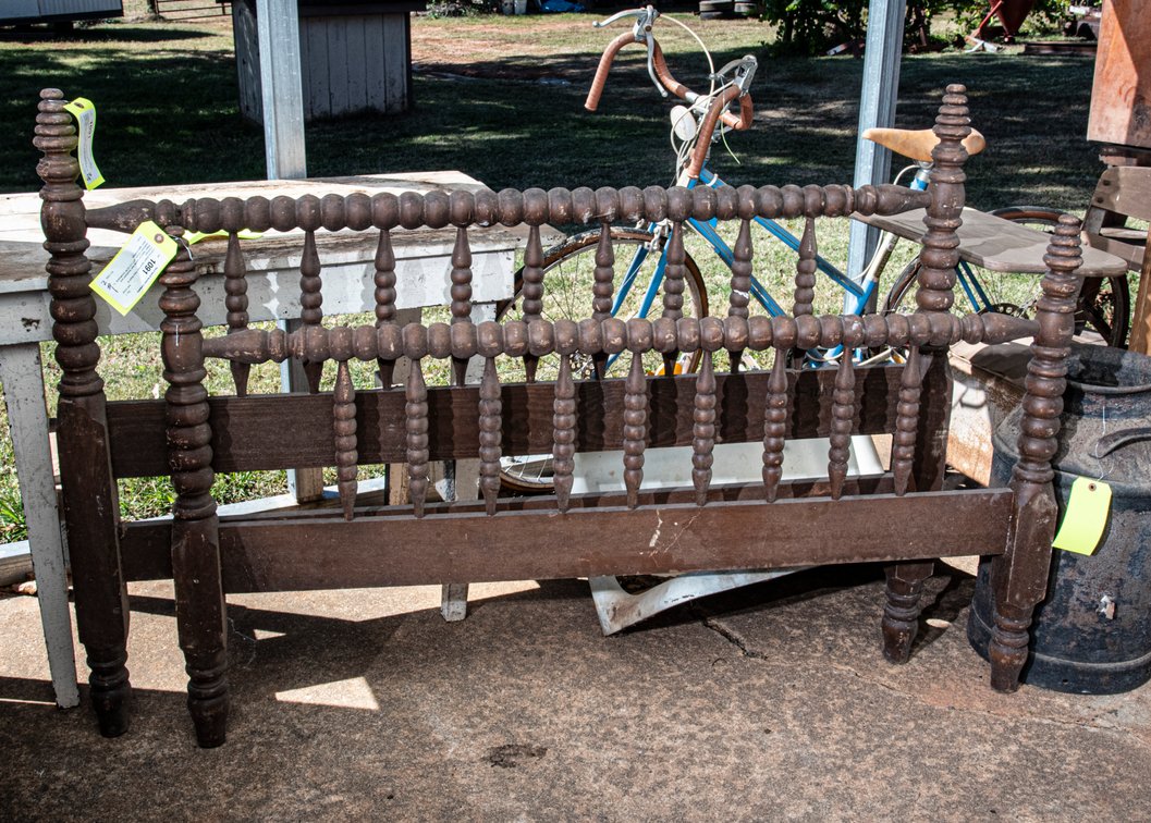 Full Size Bobbin Spool Bed- Head Board & Footboard