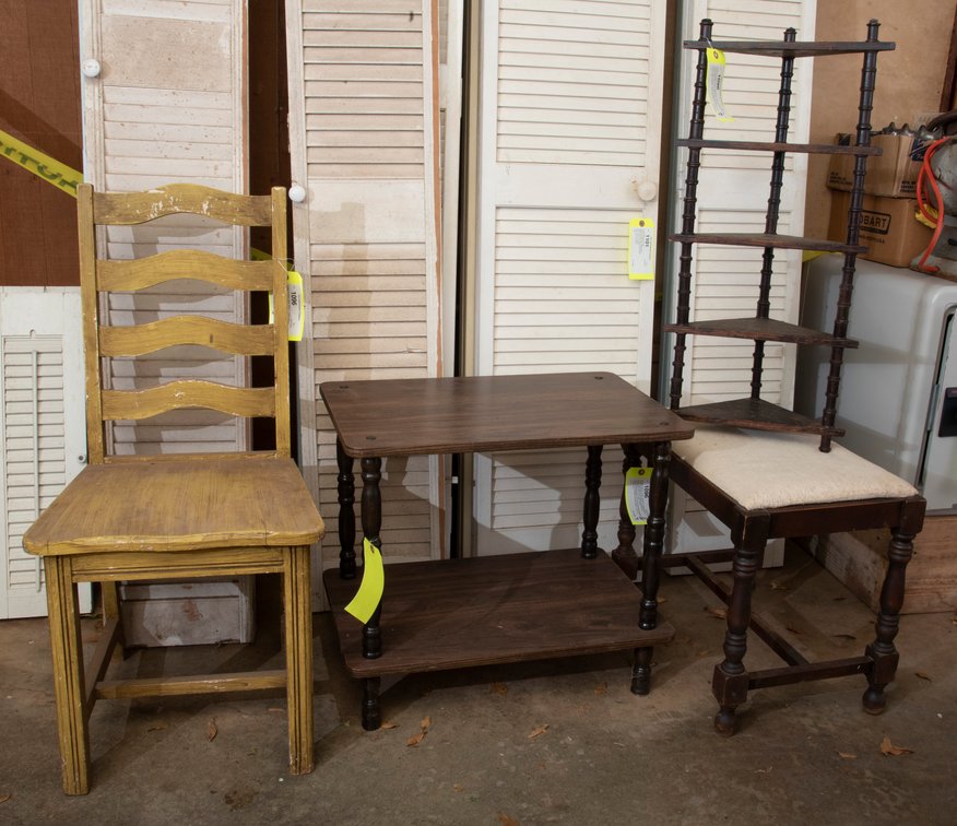 Vintage Furniture- Chair, Shelf, S. Table & Bench
