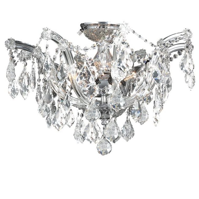 Maria Theresa 6-Light Clear Crystal Ceiling Light