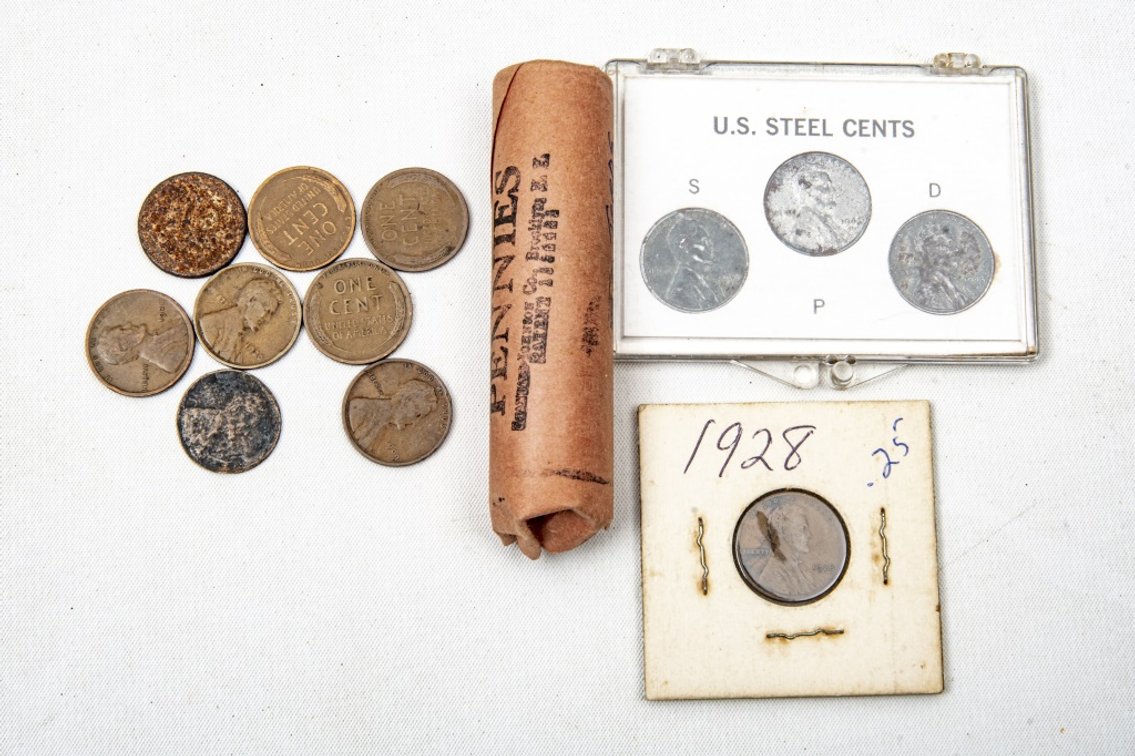 US Pennies- Steel, Teens and Wheats
