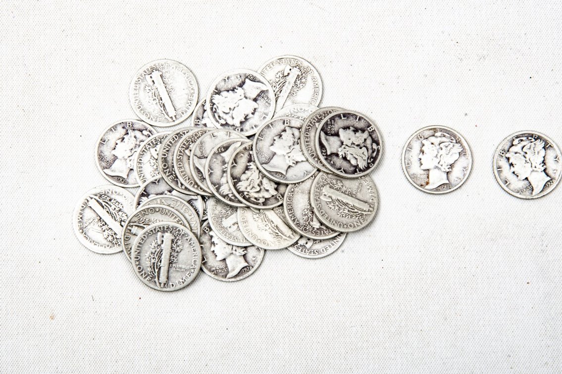 #2- 30 Mercury Dimes