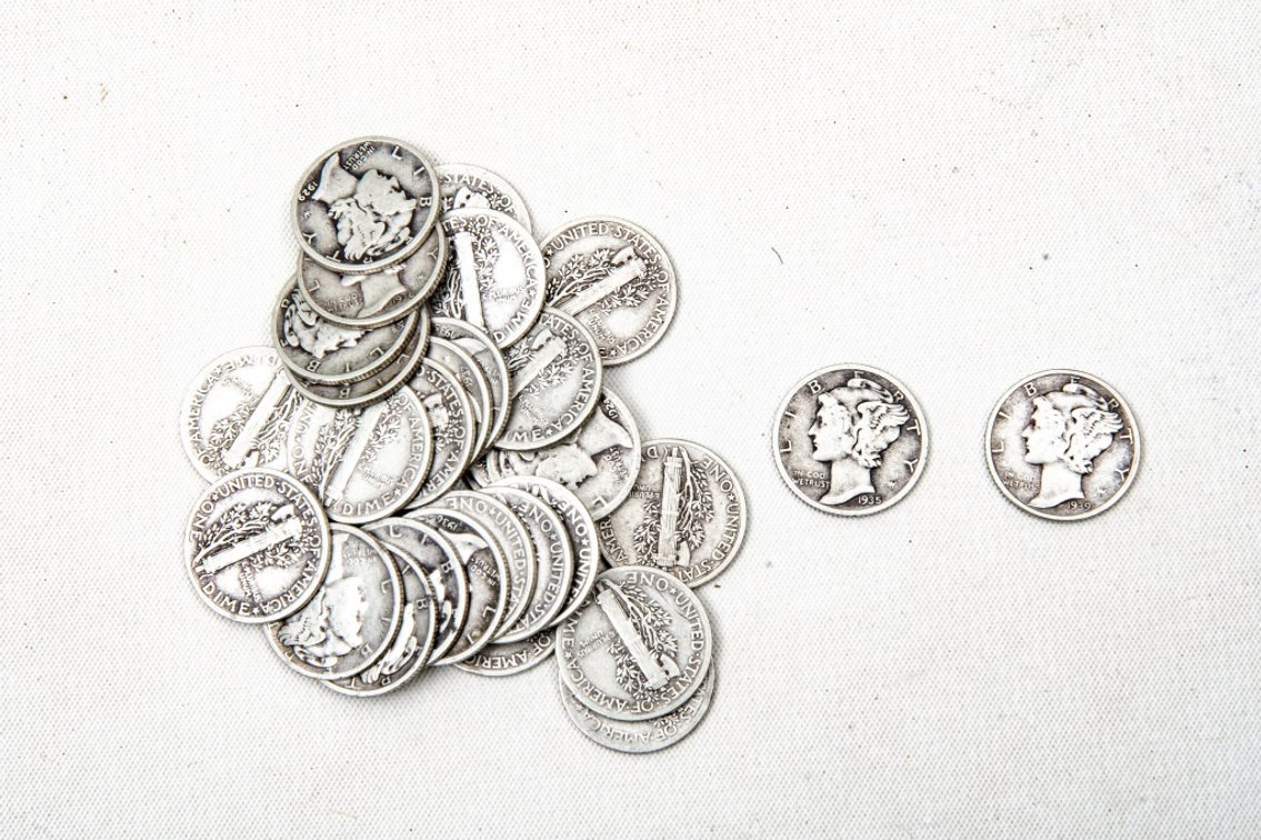 #3- 30 Mercury Dimes