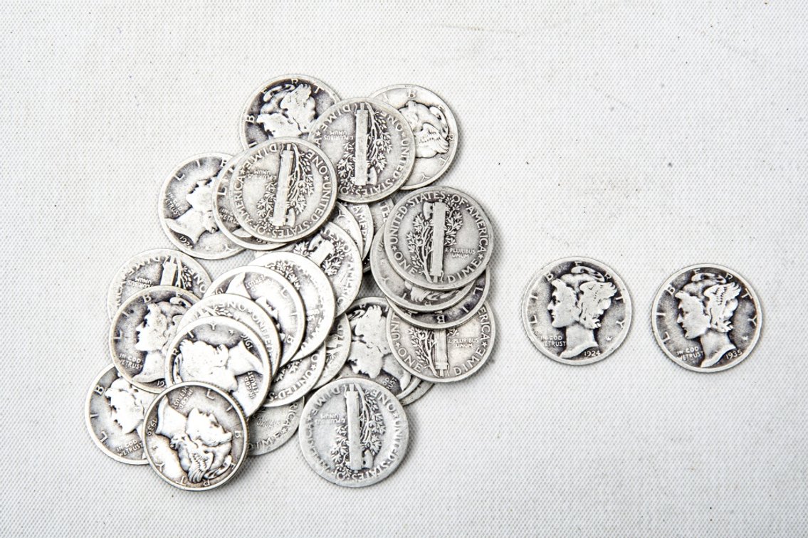 #4- 30 Mercury Dimes