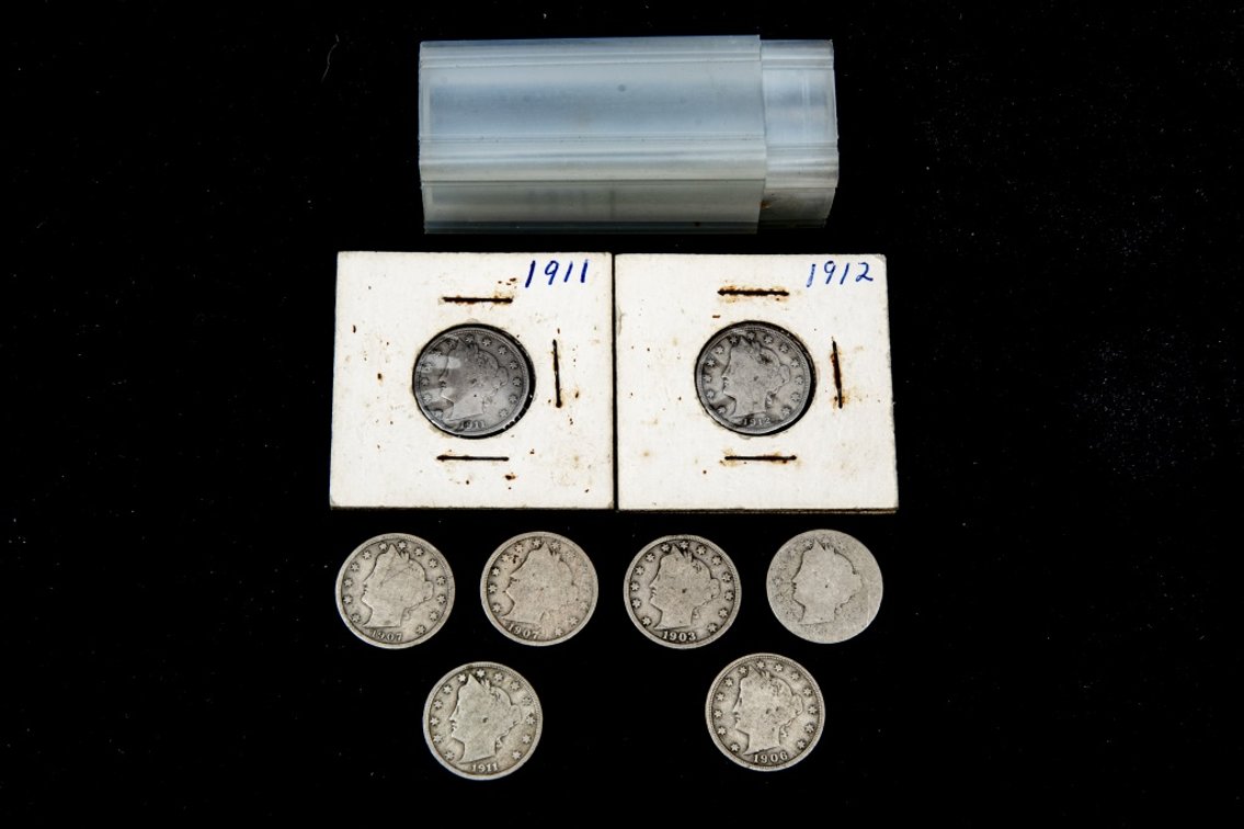 8 Liberty Nickels: 1903-1912