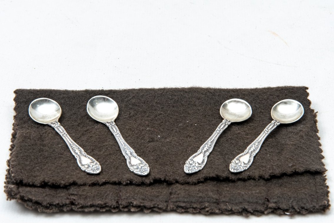 4 Sterling Silver Salt Spoons