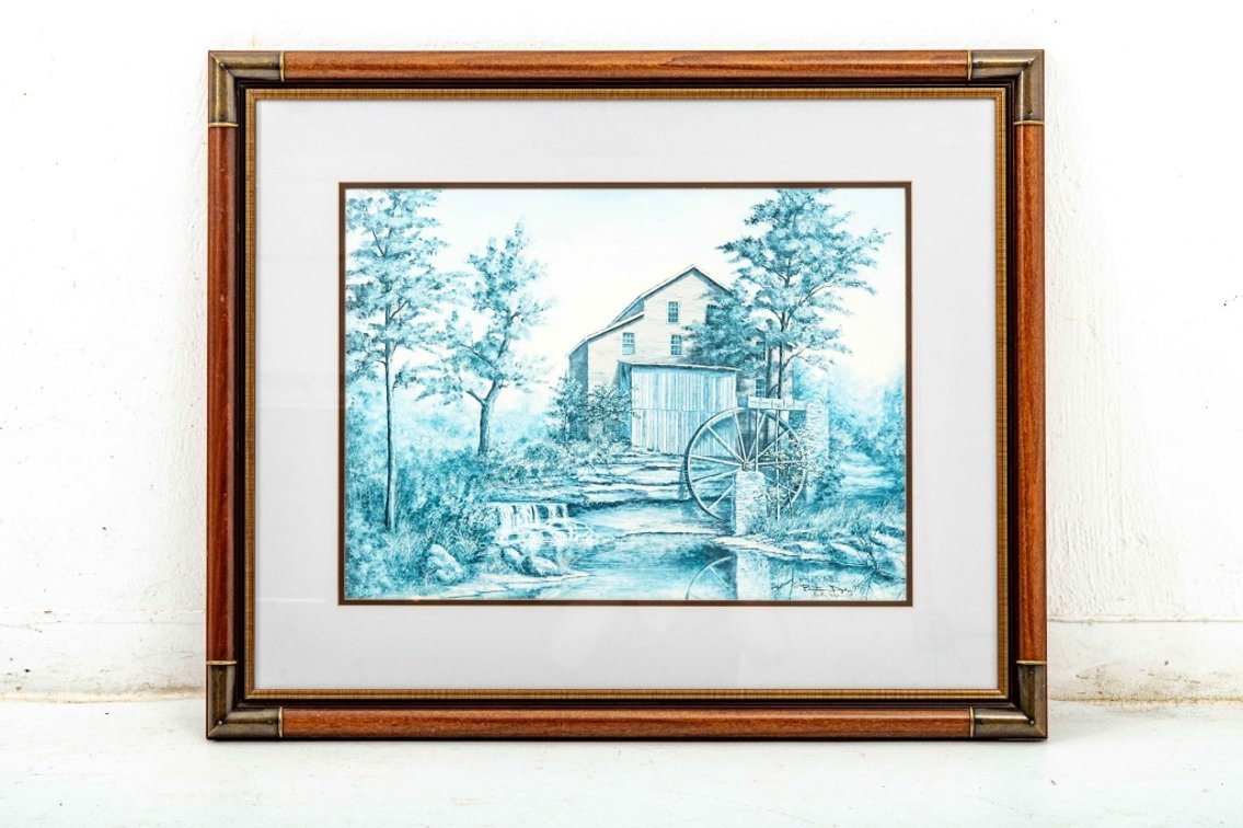 Fall's Mill by Burton Dye Hand Signed Print