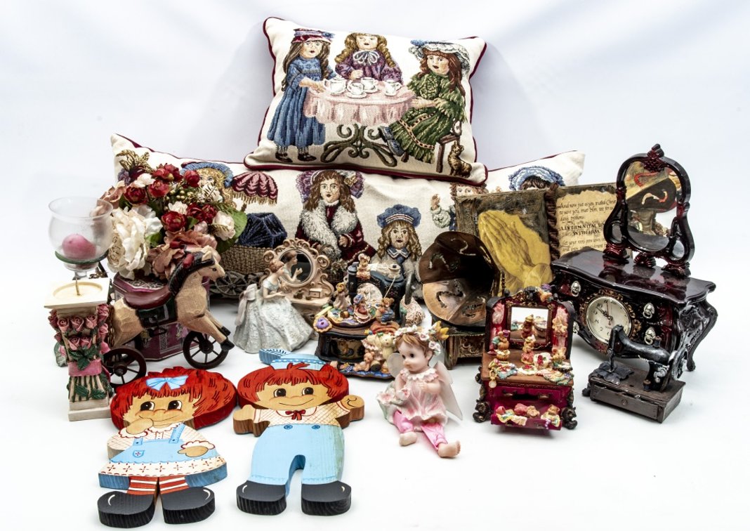 Victorian Doll Pillows, Music Boxes & More